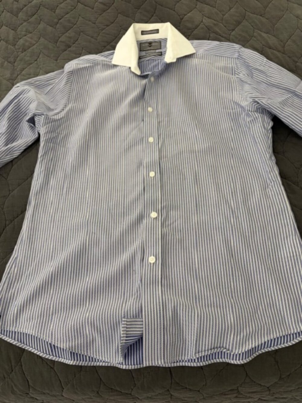 Black and Brown 1826 Striped Slim Fit Dress Shirt 16/33